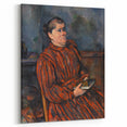 Paul Cézanne Portrait Wall Art - Woman in Red with a Book