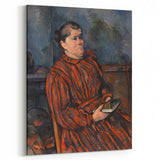 Paul Cézanne Portrait Wall Art - Woman in Red with a Book