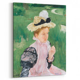 Mary Cassatt Portrait Wall Art - Young Girl in a Garden Scene