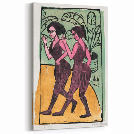 Expressionist Art: English Step Dancers Modern Canvas Print