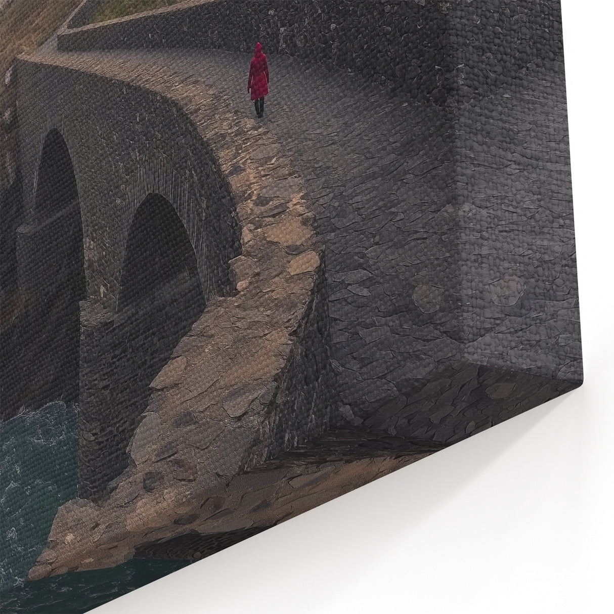 Scenic Bridge Paintings - Dramatic Coastal Bridge Photography Print