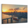 Sunset Bridge Photography Prints - Vibrant Cityscape Artwork