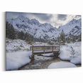 Winter Wonderland Bridge Art - Snowy Mountain Photography Print