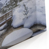Winter Wonderland Bridge Art - Snowy Mountain Photography Print