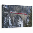 Alpine Train Bridge Artwork - Scenic Winter Railway Photography