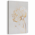 Elegant Abstract Floral Art - Modern Gold Botanical Wall Decor