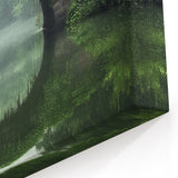 Ivy Covered Stone Bridge Art - Misty Forest Photography Print