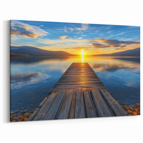 Golden Horizon - Scenic Landscape Bridge Photography Print