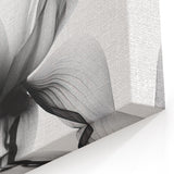 Black and White Lotus Abstract Art - Modern Monochrome Wall Decor