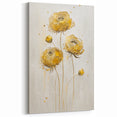 Elegant Yellow Ranunculus Abstract Art - Modern Floral Canvas