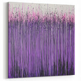 Lavender Rain - Abstract Floral Wall Art with Violet Elegance