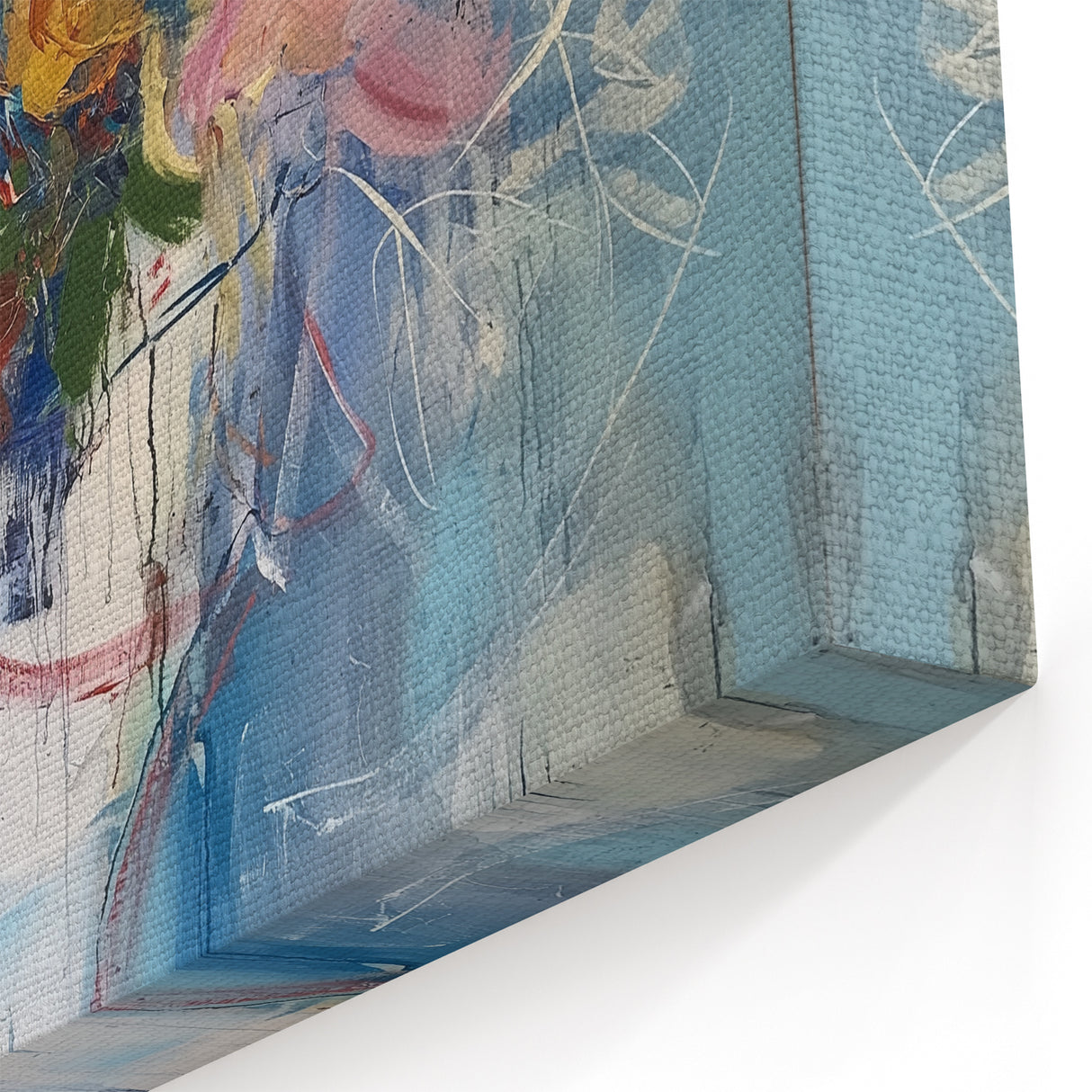 Vibrant Harmony - Abstract Floral Wall Art with Bold Brushstrokes