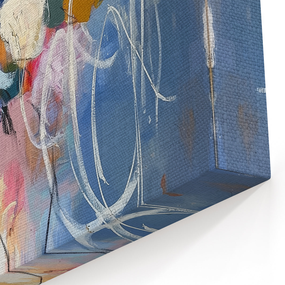 Violet Symphony - Abstract Floral Wall Art with Bold Elegance