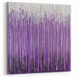Amethyst Cascade - Abstract Floral Wall Art with Vibrant Violet Hues