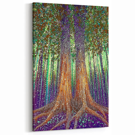 Enchanted Forest - Abstract Floral Wall Art with Mystical Charm