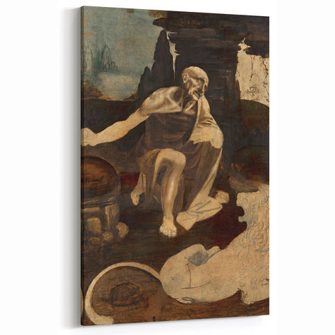 Saint Jerome in the Wilderness by Leonardo da Vinci - Renaissance Print