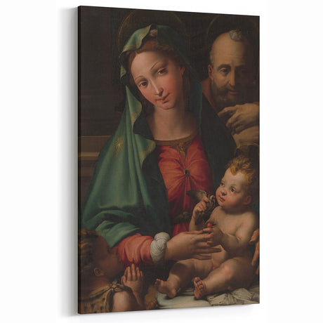 Holy Family with Infant Saint John by Perino del Vaga - Renaissance Art