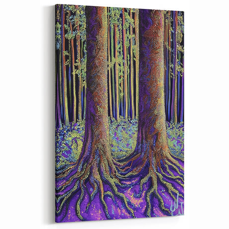 Abstract Floral Canvas Art - Modern Botanical Wall Decor