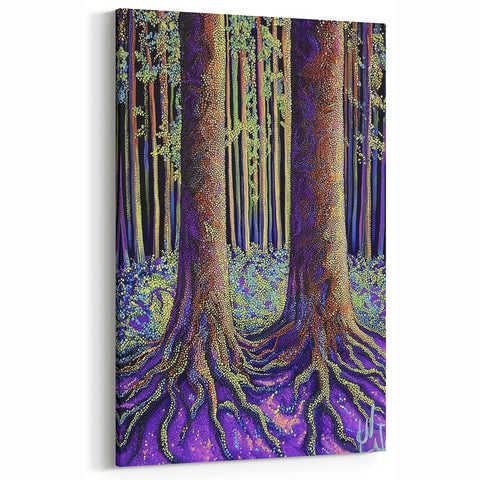 Abstract Floral Canvas Art - Modern Botanical Wall Decor