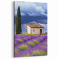 Lavender Field and Rustic Cottage Wall Art – Scenic Countryside Canvas