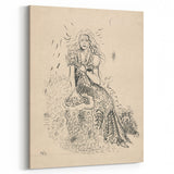 Expressionist Art: Fairy by Arnold Peter Weisz-Kubínčan Canvas Print