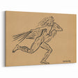 Expressionist Art: Female Figure (Wind) by Weisz-Kubínčan Print