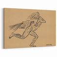 Expressionist Art: Female Figure (Wind) by Weisz-Kubínčan Print