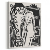 Expressionist Art: Female Nude by Ernst Ludwig Kirchner Print
