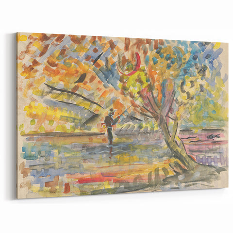 Expressionist Art: Fisherman by Arnold Peter Weisz-Kubínčan Print
