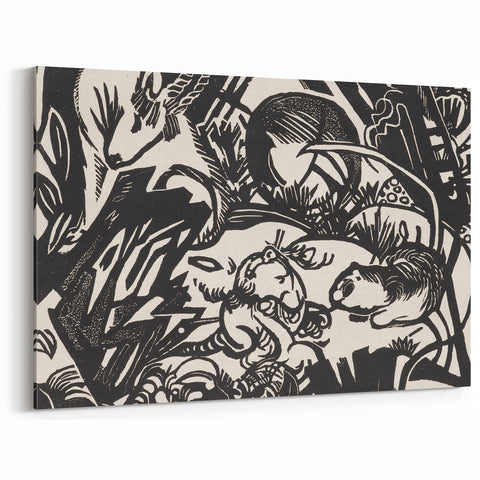 Expressionist Art: Animal Legend Genius by Franz Marc Canvas Print