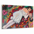 Expressionist Portrait – Girl in White Chemise Abstract Canvas Print