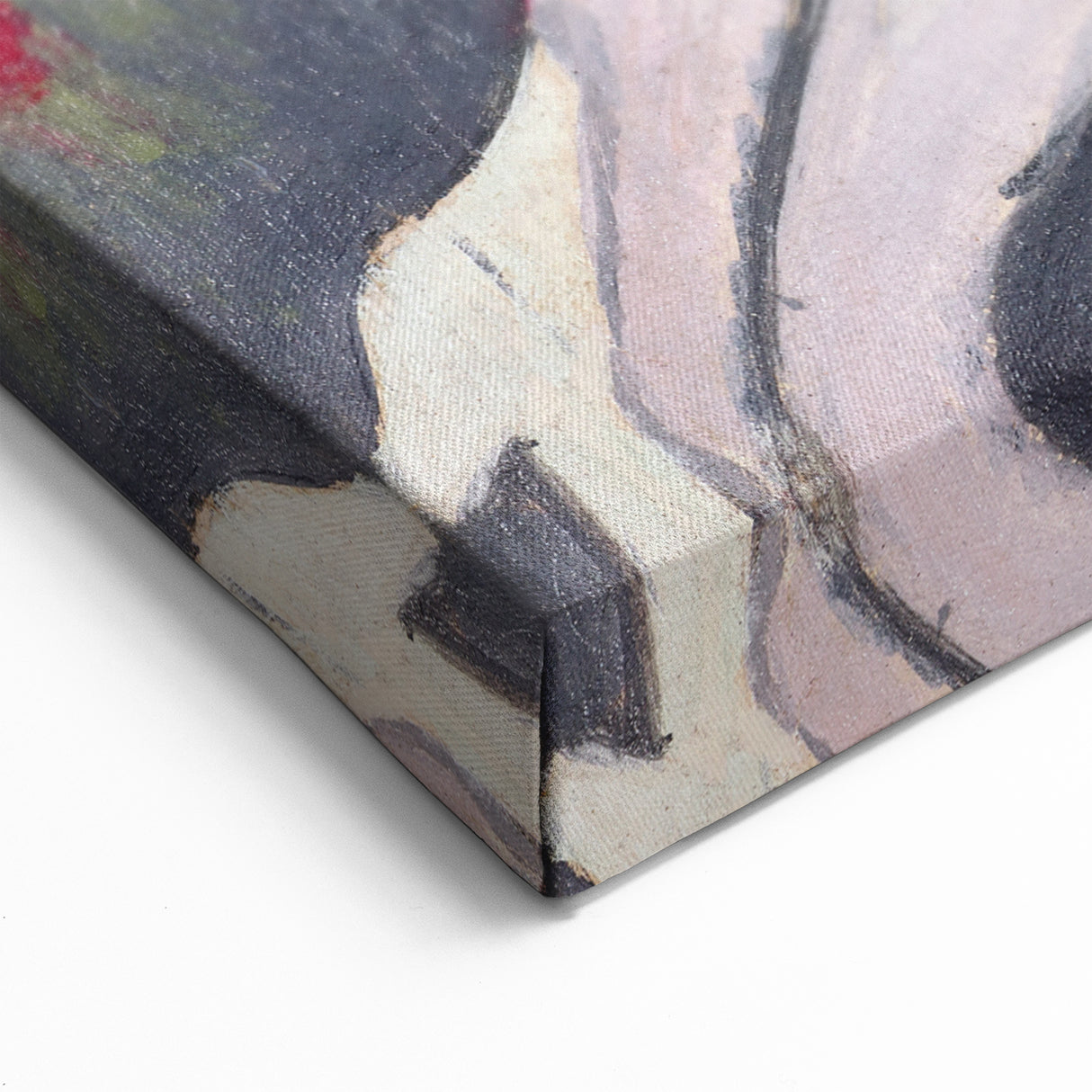 Expressionist Portrait – Girl in White Chemise Abstract Canvas Print