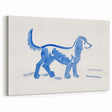 Expressionist Animal Study – Great Dane Abstract Blue Canvas Print