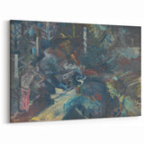 Expressionist Forest Scene – Group of Men in the Woods Canvas Print