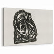 Expressionist Art: Black Ink Portrait of a Man - Bold Abstract Style
