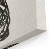 Expressionist Art: Black Ink Portrait of a Man - Bold Abstract Style