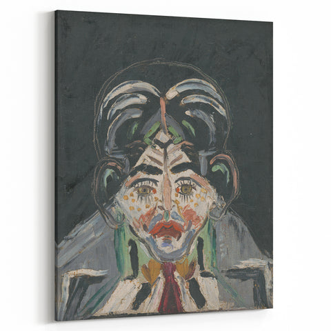 Expressionist Art - Abstract Head Portrait in Vibrant Modern Style