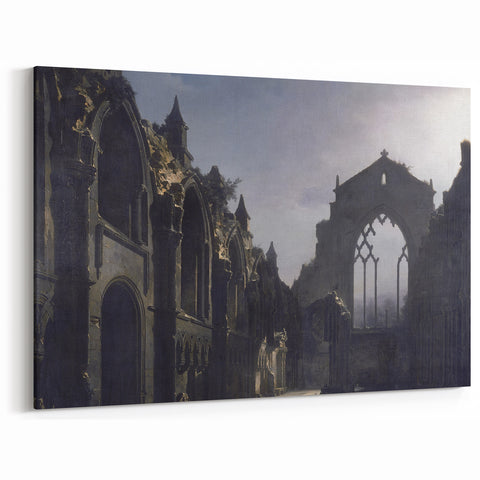 The Ruins of Holyrood Chapel - Romanticism Era Canvas Print