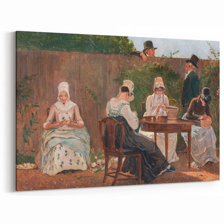 The Chalon Family in London - Romanticism Era Historical Canvas Print