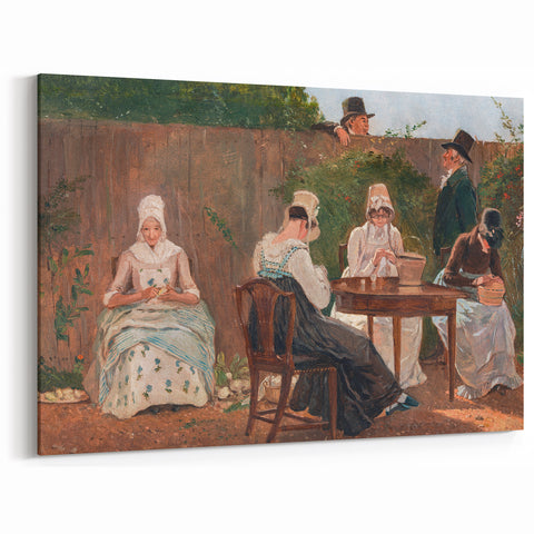 The Chalon Family in London - Romanticism Era Historical Canvas Print