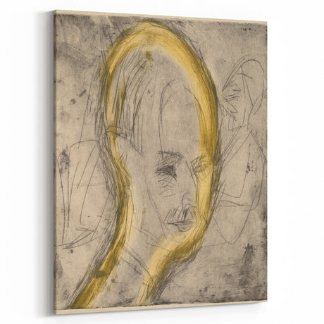 Expressionist Art - Sketch Portrait with Golden Highlights