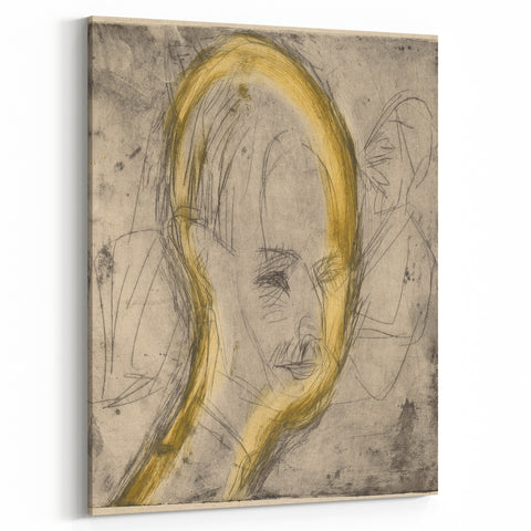 Expressionist Art - Sketch Portrait with Golden Highlights