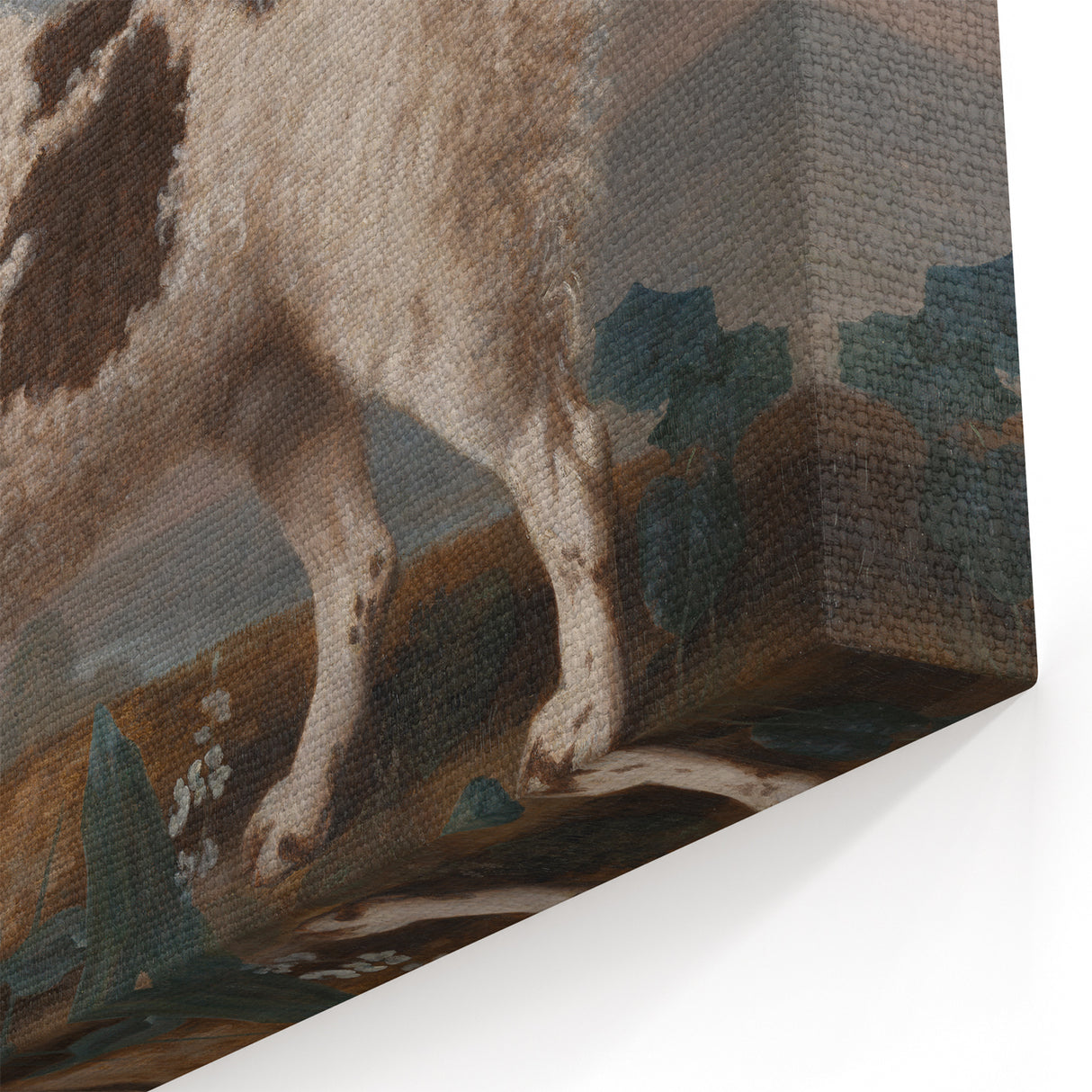 Brown and White Spaniel - Romanticism Dog Portrait by George Stubbs