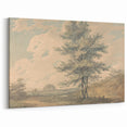 Romantic Art Prints: Serene Landscape with Trees and Figures
