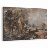Famous Romantic Era Art: Dedham Lock by John Constable