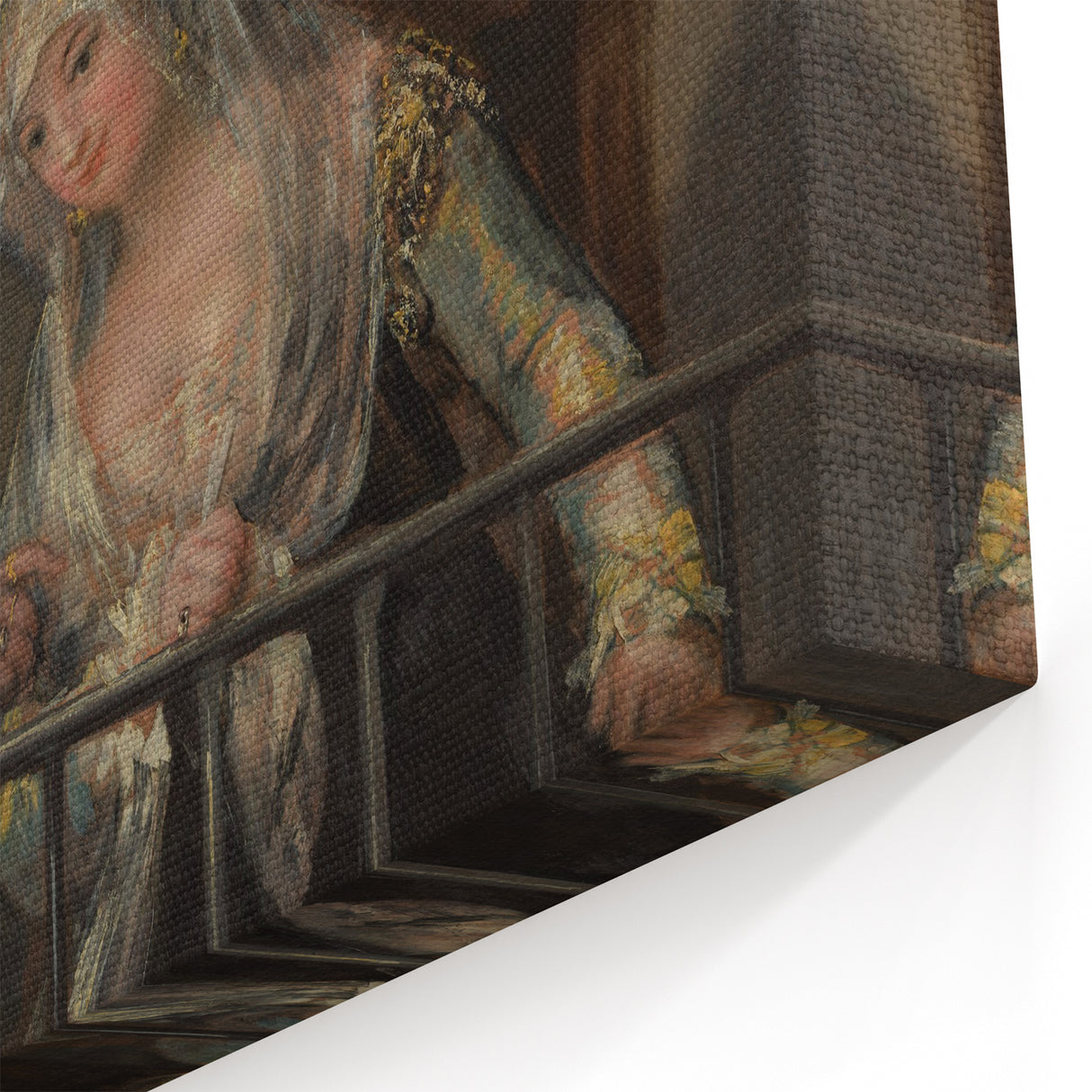 Historical Romanticism Canvas: Majas on a Balcony - Famous Romantic Art