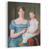Historical Romanticism Canvas: Noblewoman and Daughter - Classic Art Print