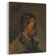 Romanticism Art: Older Man Profile by Mednyánszky Canvas Print