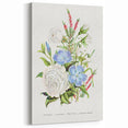 Romanticism Art: Floral Bouquet Illustration Canvas Print