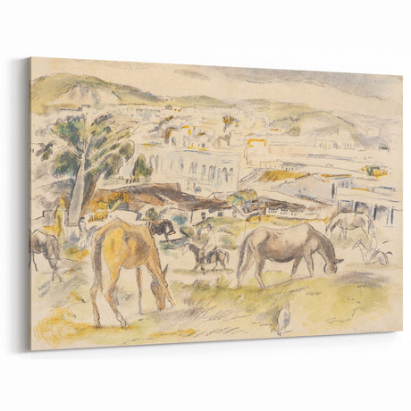 Expressionist Art - Horses in Landscape by Jules Pascin